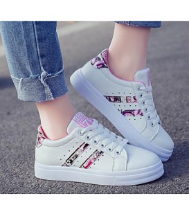 Women's Shoes PU(Polyurethane) Fall Comfort Sneakers Flat