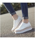 Women's Shoes Leather Winter Comfort Sneakers Low Heel Round Toe
