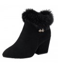 Winter plus suede thick heel high heels Martin boots for women