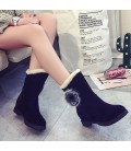 Autumn and winter height increasing short boots, sweet snow boots for women