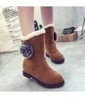 Autumn and winter height increasing short boots, sweet snow boots for women