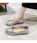 Golden soft soled bean shoes for women