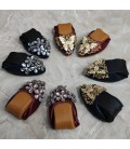 New shallow mouth rhinestone flat bottomed scoop shoes