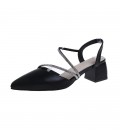 New Summer Baotou Coarse Heel Diamond High Heel Women's Shoes