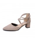 Pointed toe bag heel, thick heel, high-heeled fashion women's shoes