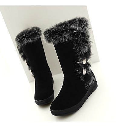 Women's Winter Fashion Boots Leatherette Dress Flat Heel Women's Winter Fashion Boots Leatherette Dress Flat Heel