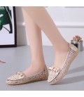 Bean shoes, leather shoes, soft soled non slip women's shoes