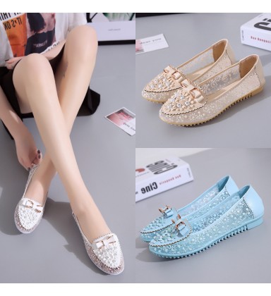 Bean shoes, leather shoes, soft soled non slip women's shoes