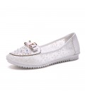 Bean shoes, leather shoes, soft soled non slip women's shoes