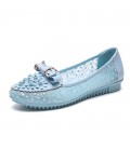 Bean shoes, leather shoes, soft soled non slip women's shoes