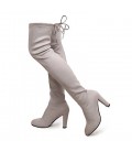 Women Stretch Faux Suede Slim Thigh High Boots Sexy Fashion Over the Knee Boots