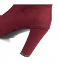 Women Stretch Faux Suede Slim Thigh High Boots Sexy Fashion Over the Knee Boots