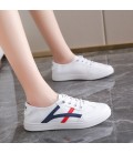 Women's Leather Casual Shoes - Versatile Non-Slip White Sneakers for Students