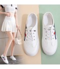 Women's Leather Casual Shoes - Versatile Non-Slip White Sneakers for Students