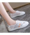 Women's Leather Casual Shoes - Versatile Non-Slip White Sneakers for Students