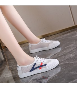 Women's Leather Casual Shoes - Versatile Non-Slip White Sneakers for Students