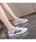 Women's Leather Casual Shoes - Versatile Non-Slip White Sneakers for Students
