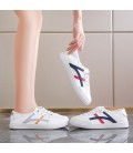 Women's Leather Casual Shoes - Versatile Non-Slip White Sneakers for Students