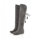 Women's Winter Suede Dress Low Heel Lace-up Snow Boots