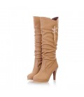 Women's Fall Winter Fashion Boots Leatherette Dress Stiletto Heel 