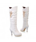Women's Fall Winter Fashion Boots Leatherette Dress Stiletto Heel 