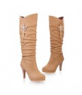 Women's Fall Winter Fashion Boots Leatherette Dress Stiletto Heel 