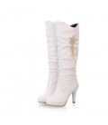 Women's Fall Winter Fashion Boots Leatherette Dress Stiletto Heel 
