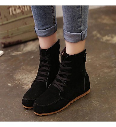 Women's Shoes Faux Suede Wedge Heel Bootie/Comfort Boots Women's Shoes Faux Suede Wedge Heel Bootie/Comfort Boots