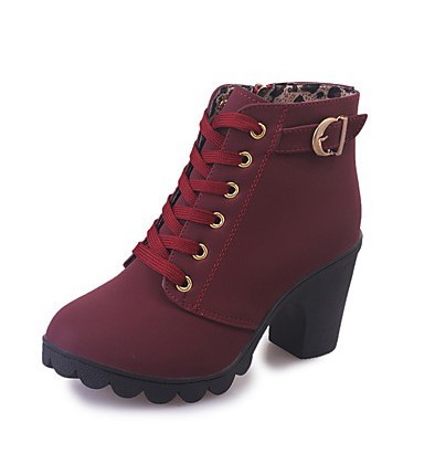 Women's Boots Fall Winter Comfort PU Casual Chunky Heel Zipper Women's Boots Fall Winter Comfort PU Casual Chunky Heel Zipper