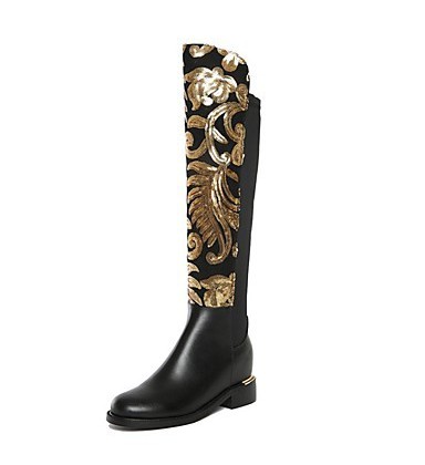 Women's Boots Winter Leather Casual Flat Heel Others Black Walking Women's Boots Winter Leather Casual Flat Heel Others Black Walking
