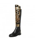 Women's Boots Winter Leather Casual Flat Heel Others Black Walking