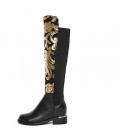 Women's Boots Winter Leather Casual Flat Heel Others Black Walking