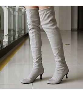 Women's Fall Winter Leatherette Casual Stiletto Heel
