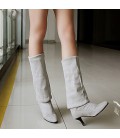 Women's Fall Winter Leatherette Casual Stiletto Heel