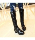 Women's Spring Fall Winter Leatherette Casual Chunky Heel