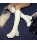 Women's Spring Fall Winter Leatherette Casual Chunky Heel