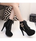 Women's Boots Winter Comfort PU Casual Stiletto Heel