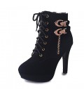 Women's Boots Winter Comfort PU Casual Stiletto Heel