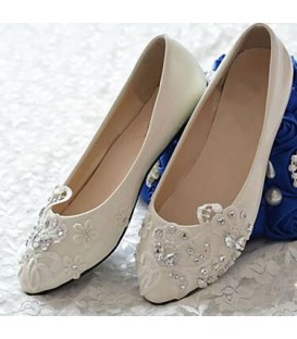 Women's Shoes Leather Flat Heel Pointed Toe Flats