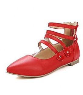 Women's Flats Spring Summer Fall Winter Gladiator Leatherette Dress 
