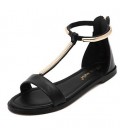 Women's Sandal T-Strap Open Toe Flat Sandal for Dress