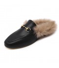 Women's Flats Winter Others Leatherette Casual Flat Heel Black