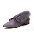 Women's Flats Winter Mary Jane Suede Casual Flat