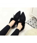 Women's Flats Winter Mary Jane Suede Casual Flat
