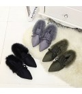 Women's Flats Winter Mary Jane Suede Casual Flat