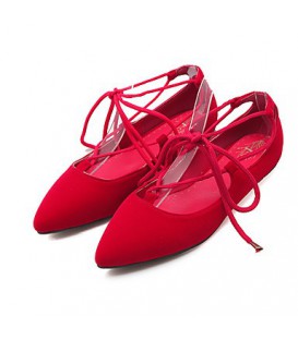 Women's Flats Spring Summer Fall Comfort Ankle Strap Fleece Office & Career Athletic Casual Flat