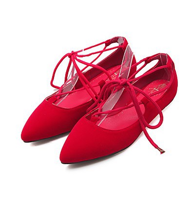 Women's Flats Spring Summer Fall Comfort Ankle Strap Fleece Office & Career Athletic Casual Flat