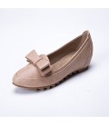 Women's Flats Comfort Leatherette Casual Black Red Gray Almond