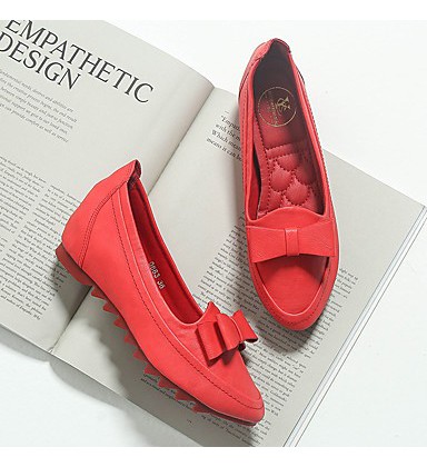 Women's Flats Comfort Leatherette Casual Black Red Gray Almond Women's Flats Comfort Leatherette Casual Black Red Gray Almond
