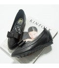 Women's Flats Comfort Leatherette Casual Black Red Gray Almond